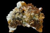 Calcite Crystal Cluster Over Green Fluorite - China #163244-3